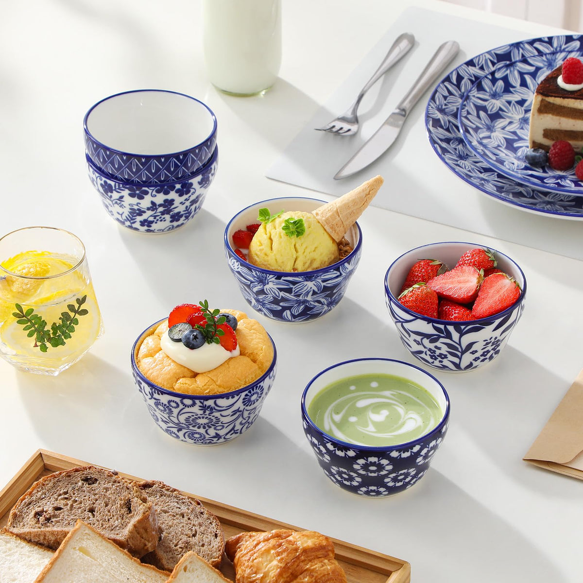 12-Piece Porcelain Bowl & Mug Set X453
