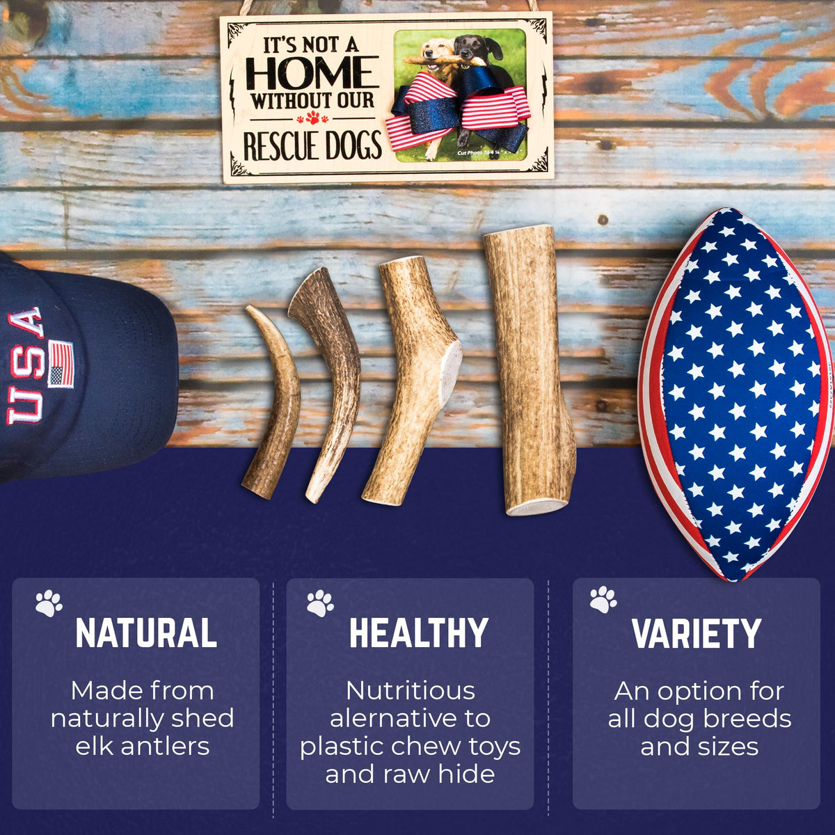 Whole Elk Antlers for Dogs Jumbo P849