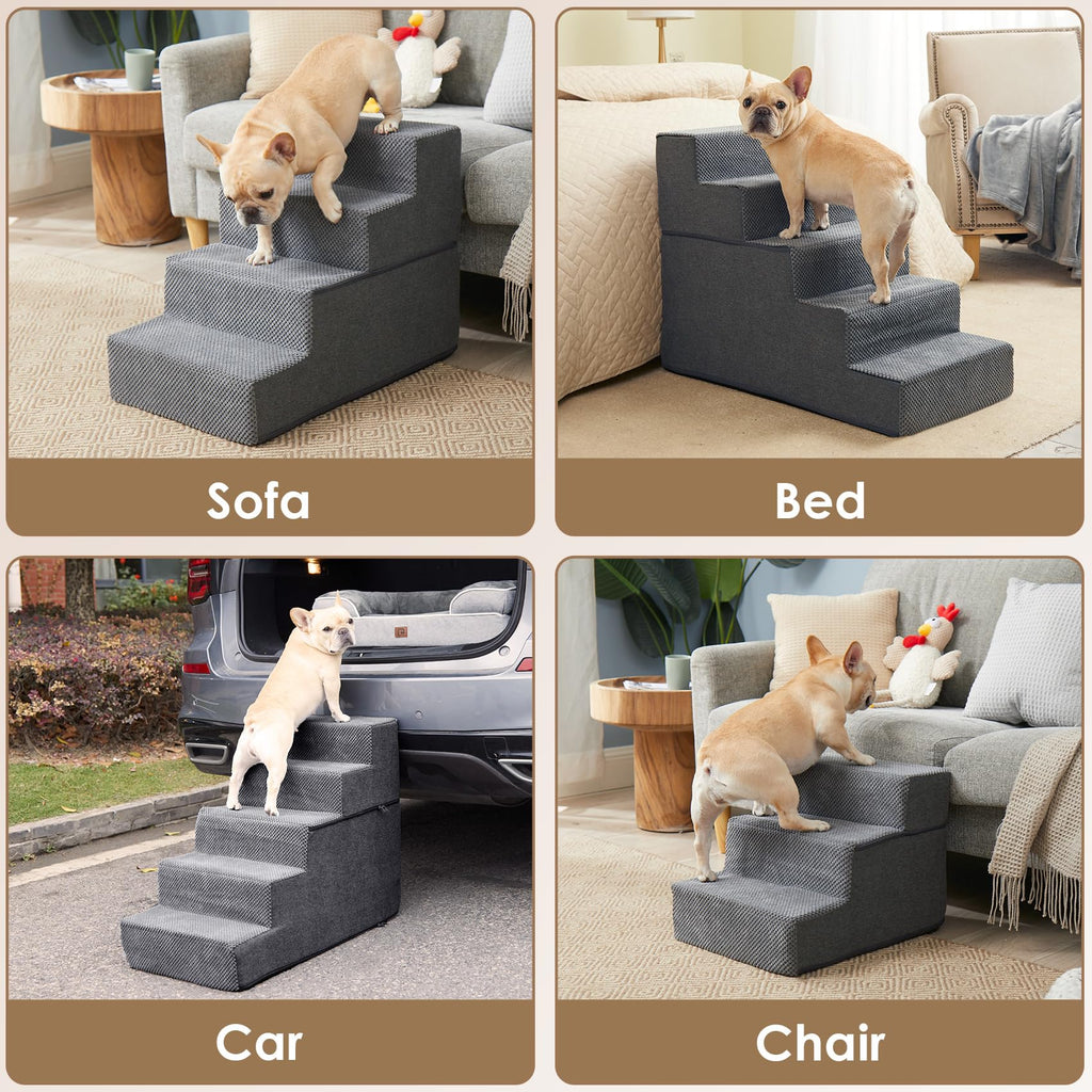 4-Step Grey Dog Stairs U450
