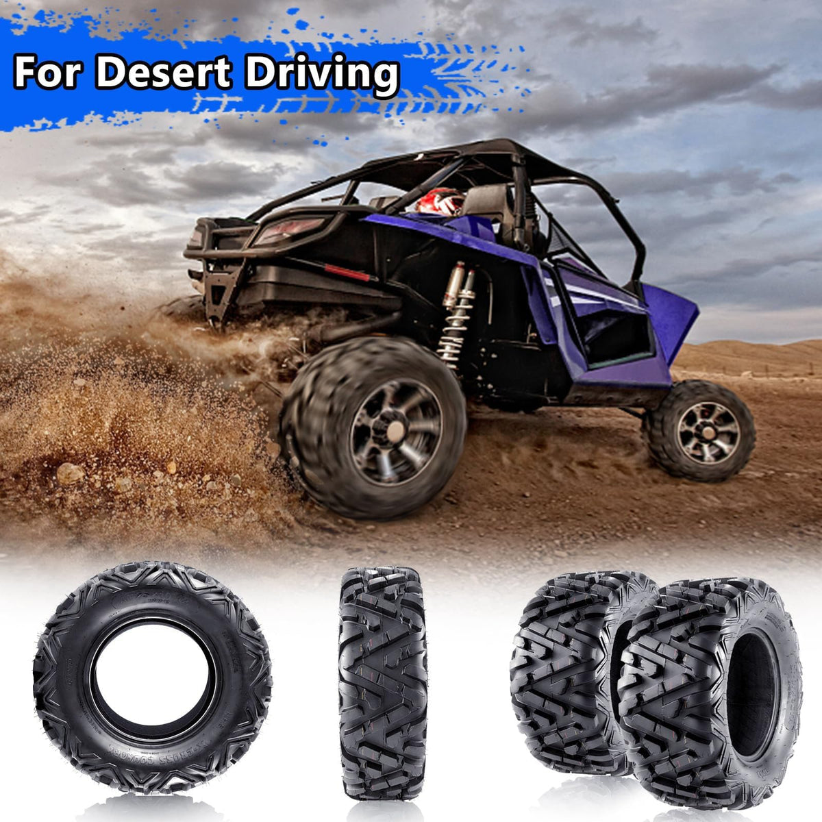 2 Pack 19x7-8 Tubeless All Terrain ATV Tires G3177