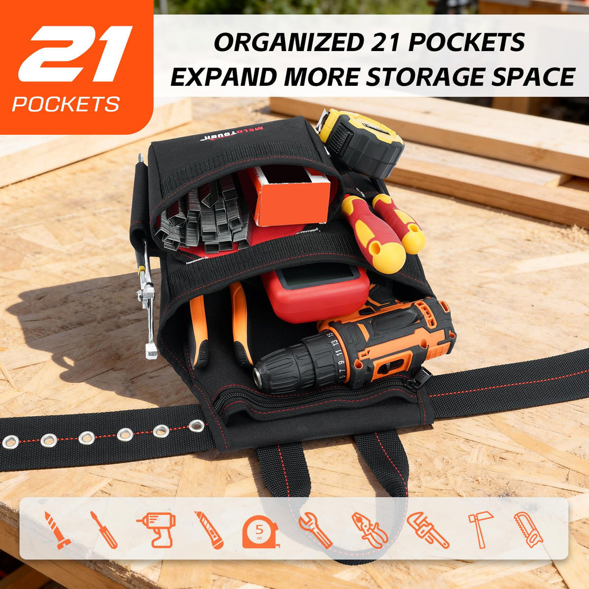 Tool Belt with Suspenders and Tool Pouch Z106342