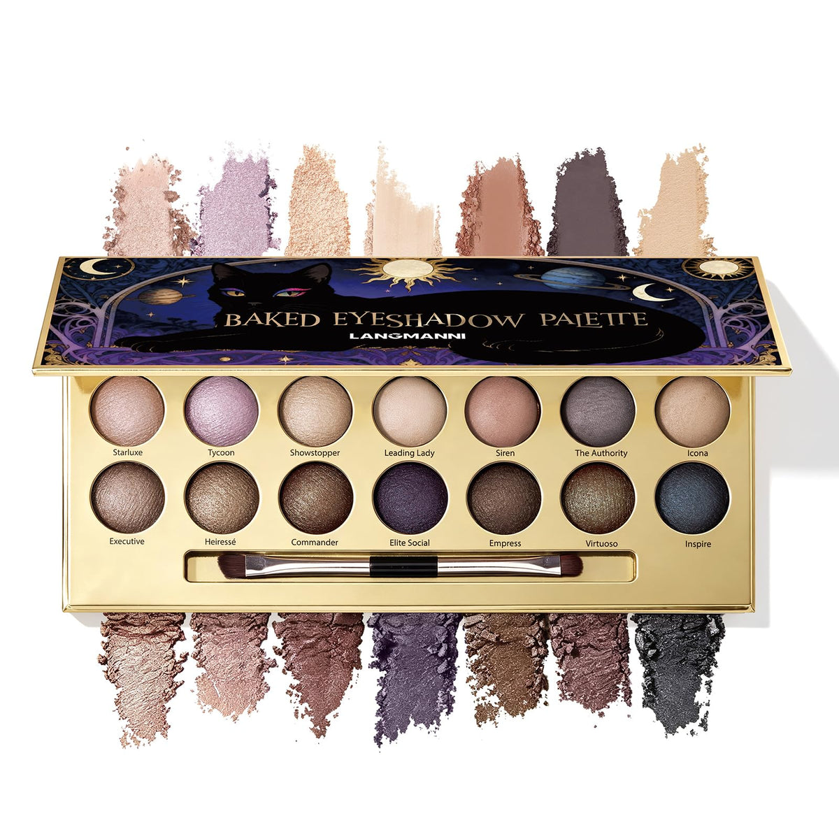 14 Color Cool Toned Baked Eyeshadow Palette X356102