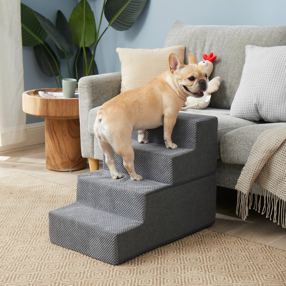 4-Step Grey Dog Stairs U450