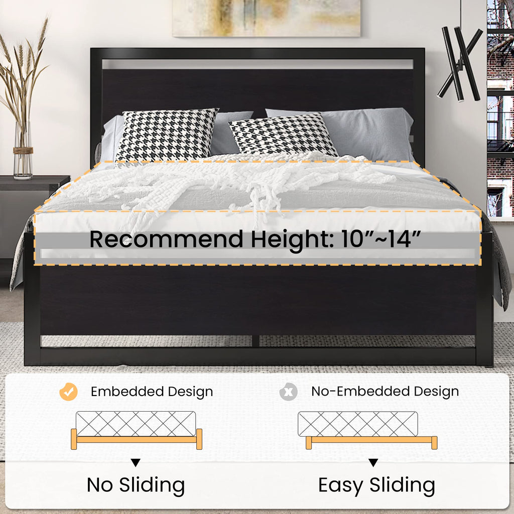 Queen Size Bed Frame with Headboard K3585