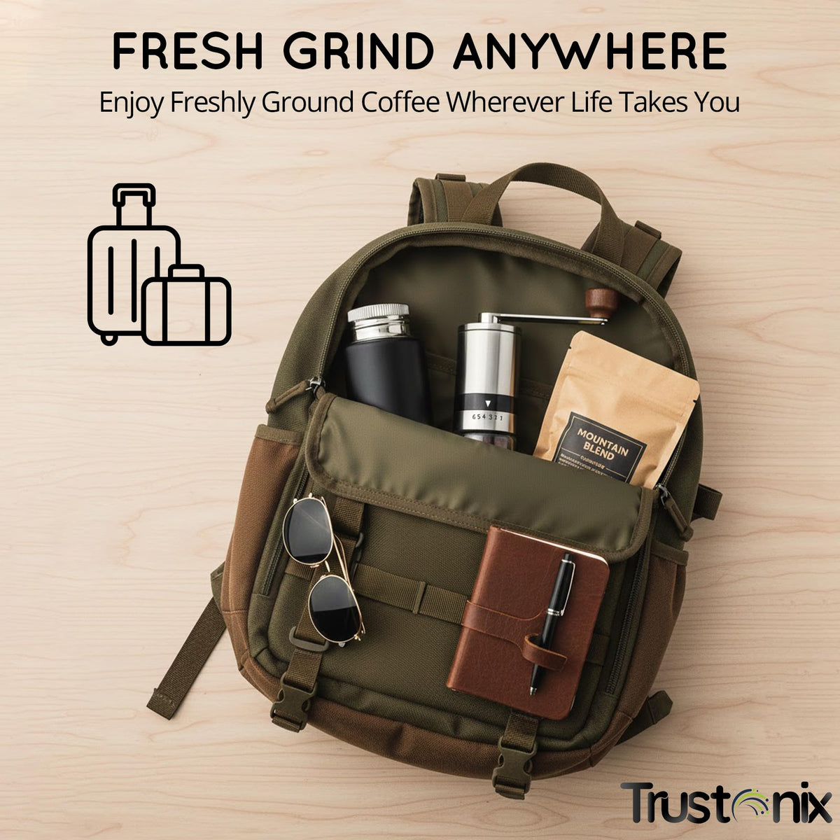 Manual Portable Hand Coffee Grinder X441728