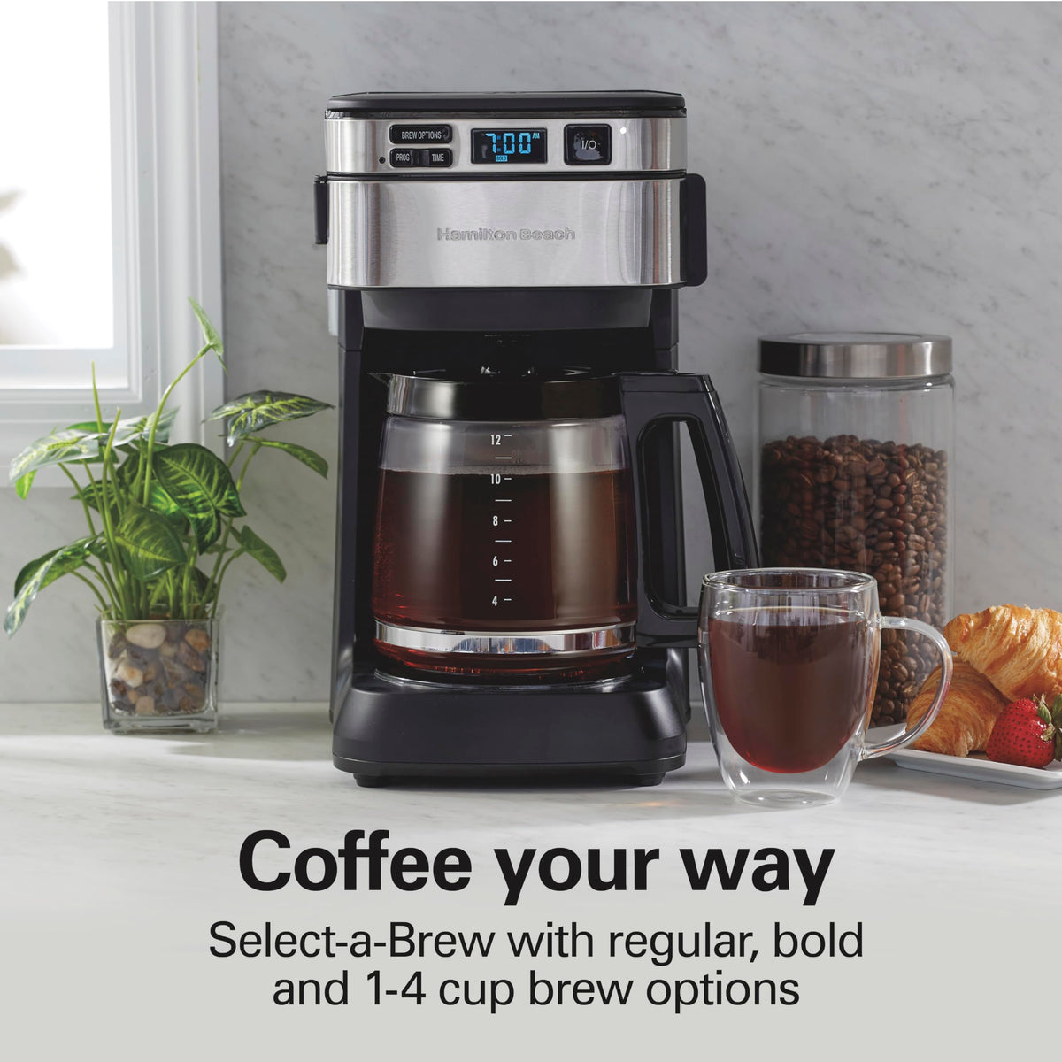 12 Cup Programmable Drip Coffee Maker P3860
