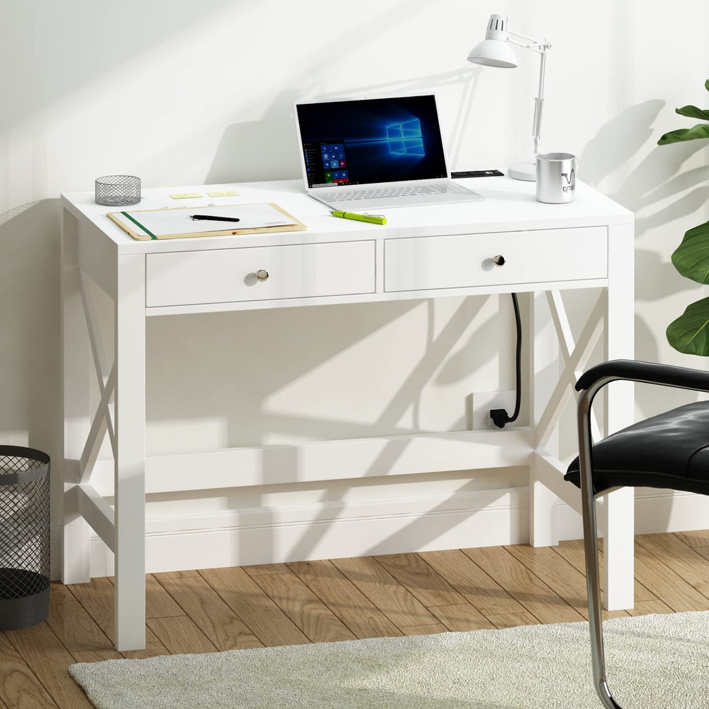 39.4 Inches Computer Desk with 2 Drawers G30538