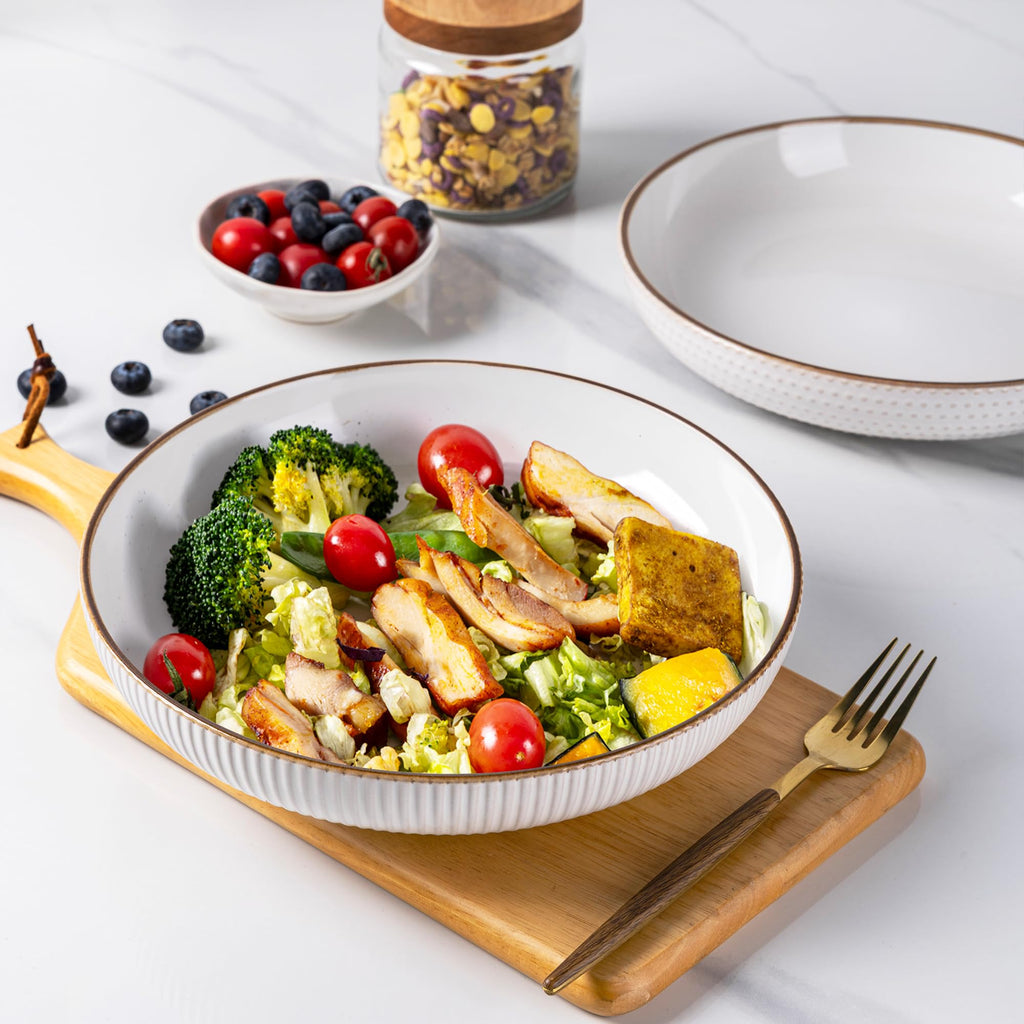 9.5'' 42 Ounce Stoneware Ceramic Pasta Bowls Set of 4 R874370
