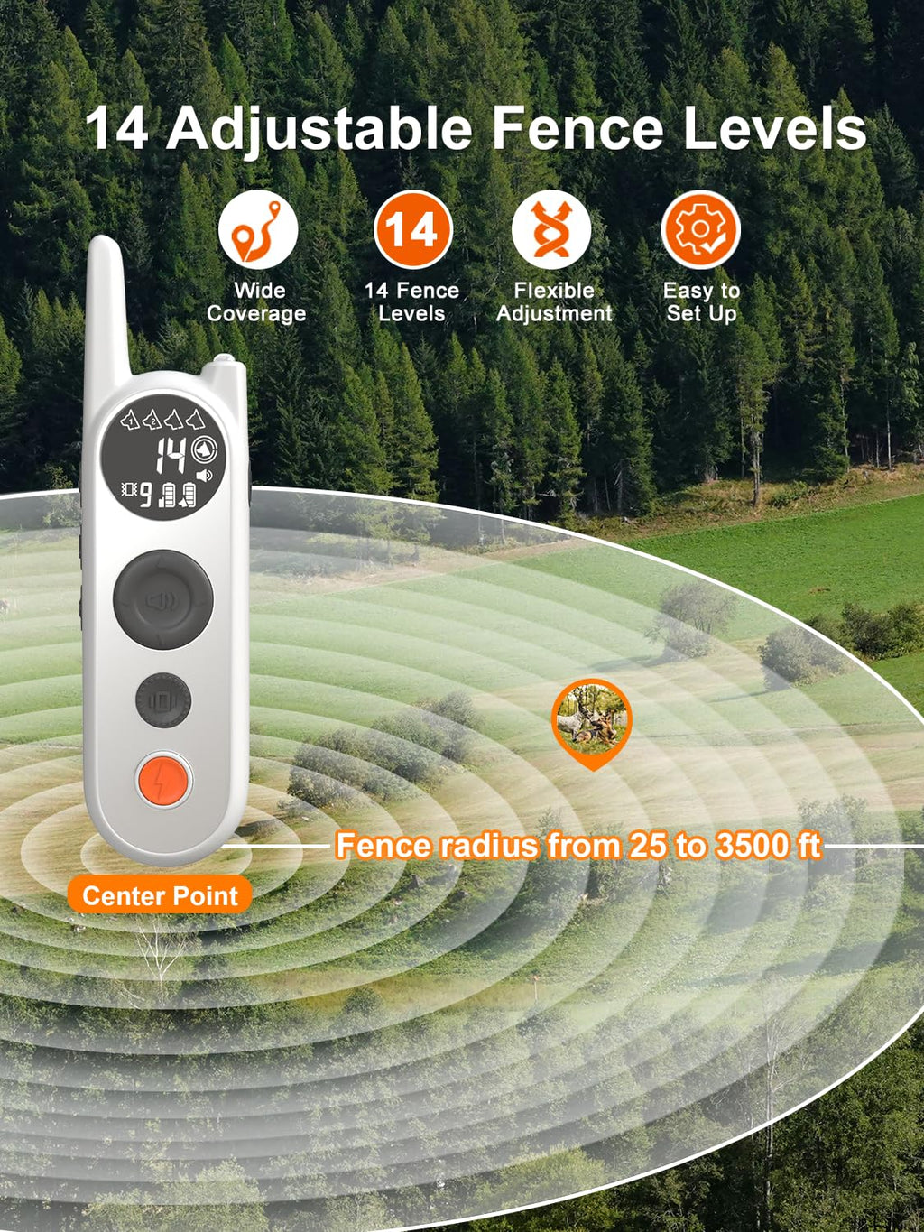Wireless Dog Fence for 2 Dogs J65256