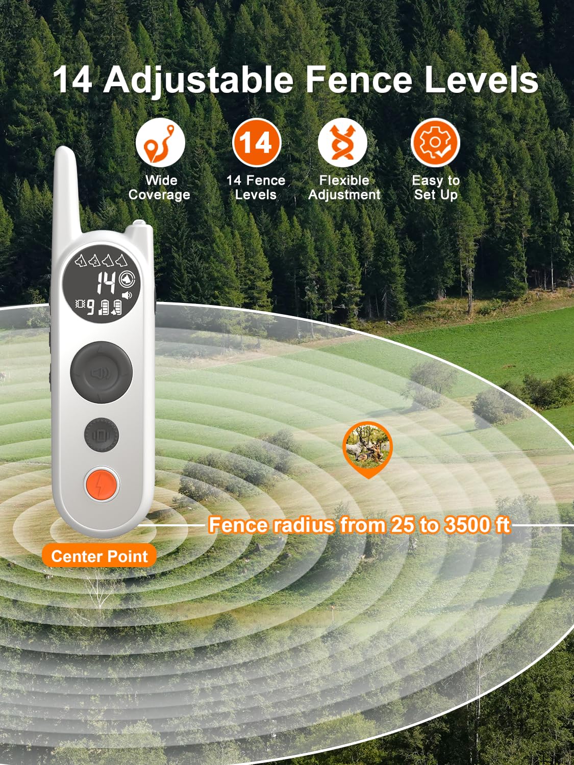 Wireless Dog Fence for 2 Dogs J65256