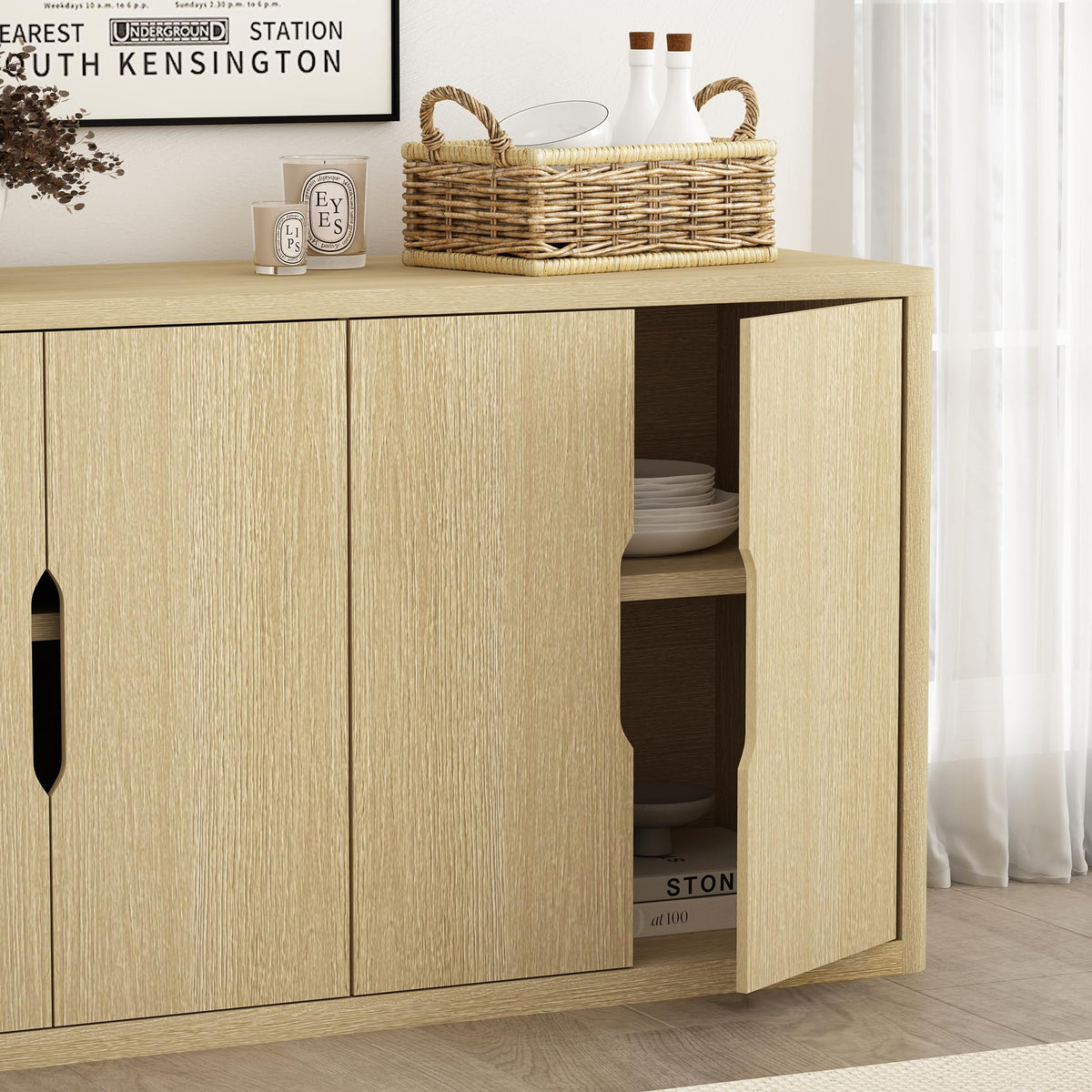Modern Sideboard Buffet Cabinet with Storage R86005