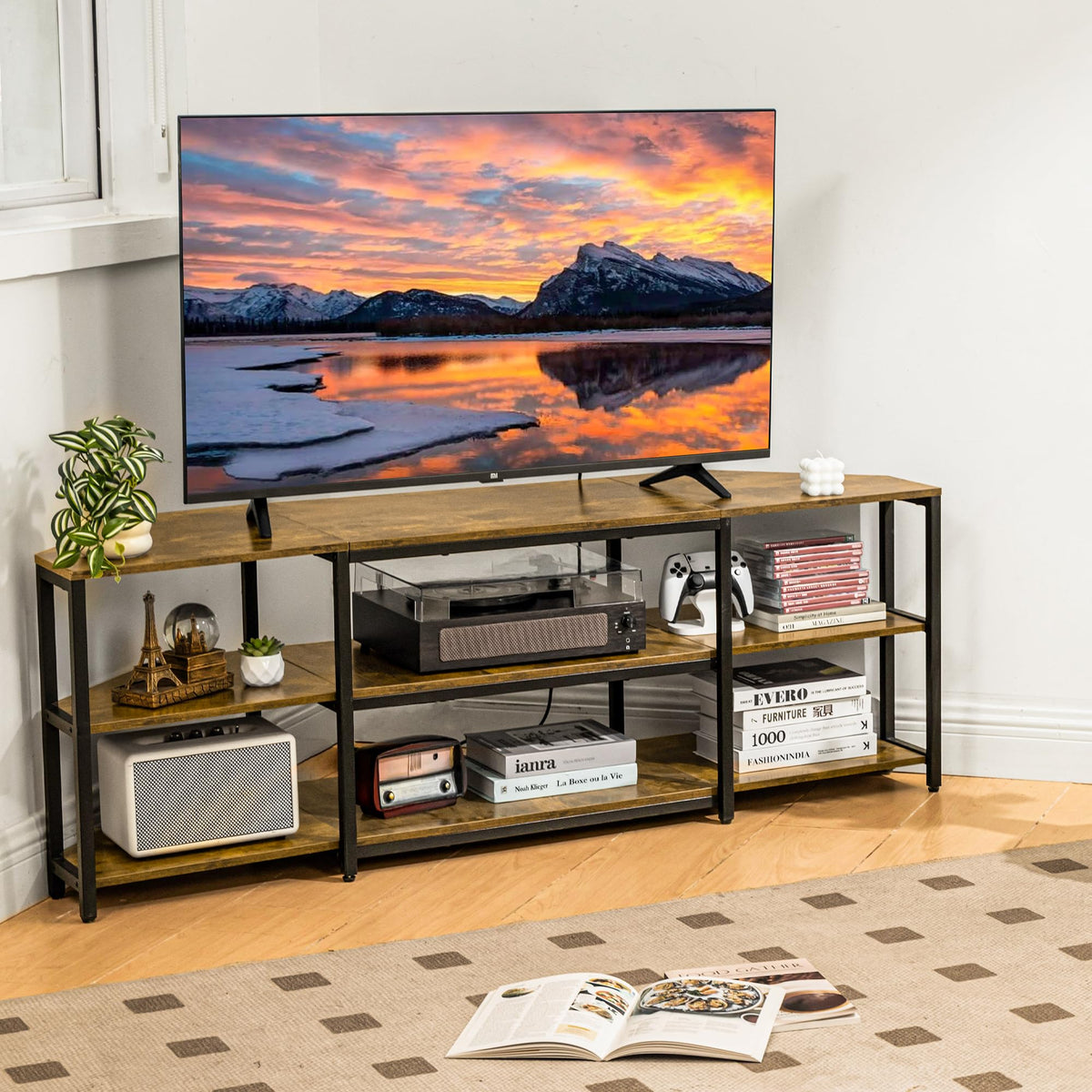 Corner TV Stand with Power Outlet S1556