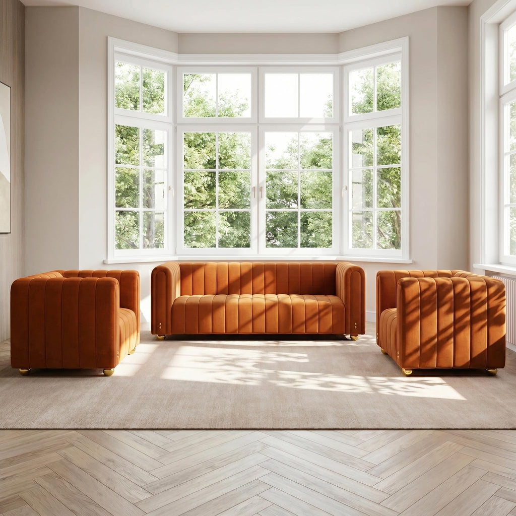 81" Velvet Sofa for 3 Person R62721
