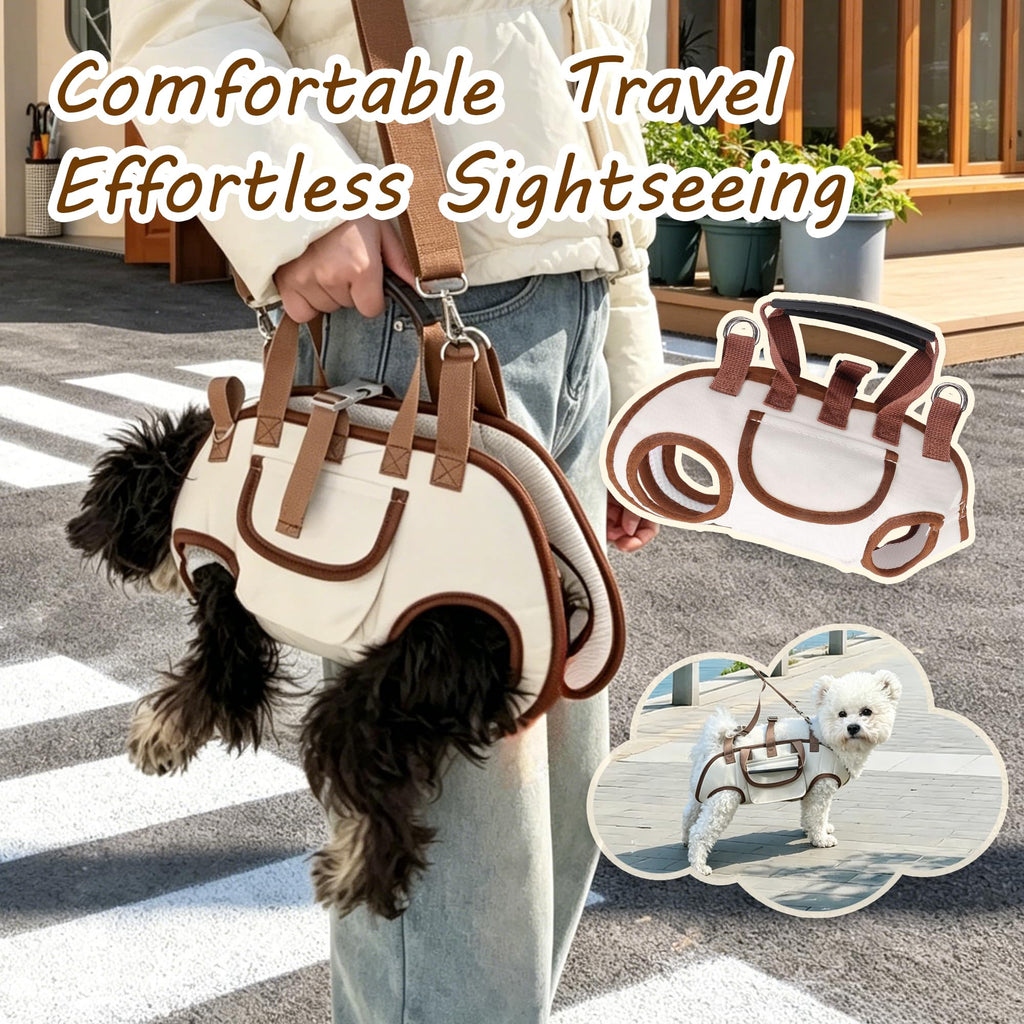 Hands Free Dog Backpack Carrier for Small Dogs, Breathable Pet Carrier with Adjustable Straps A7300