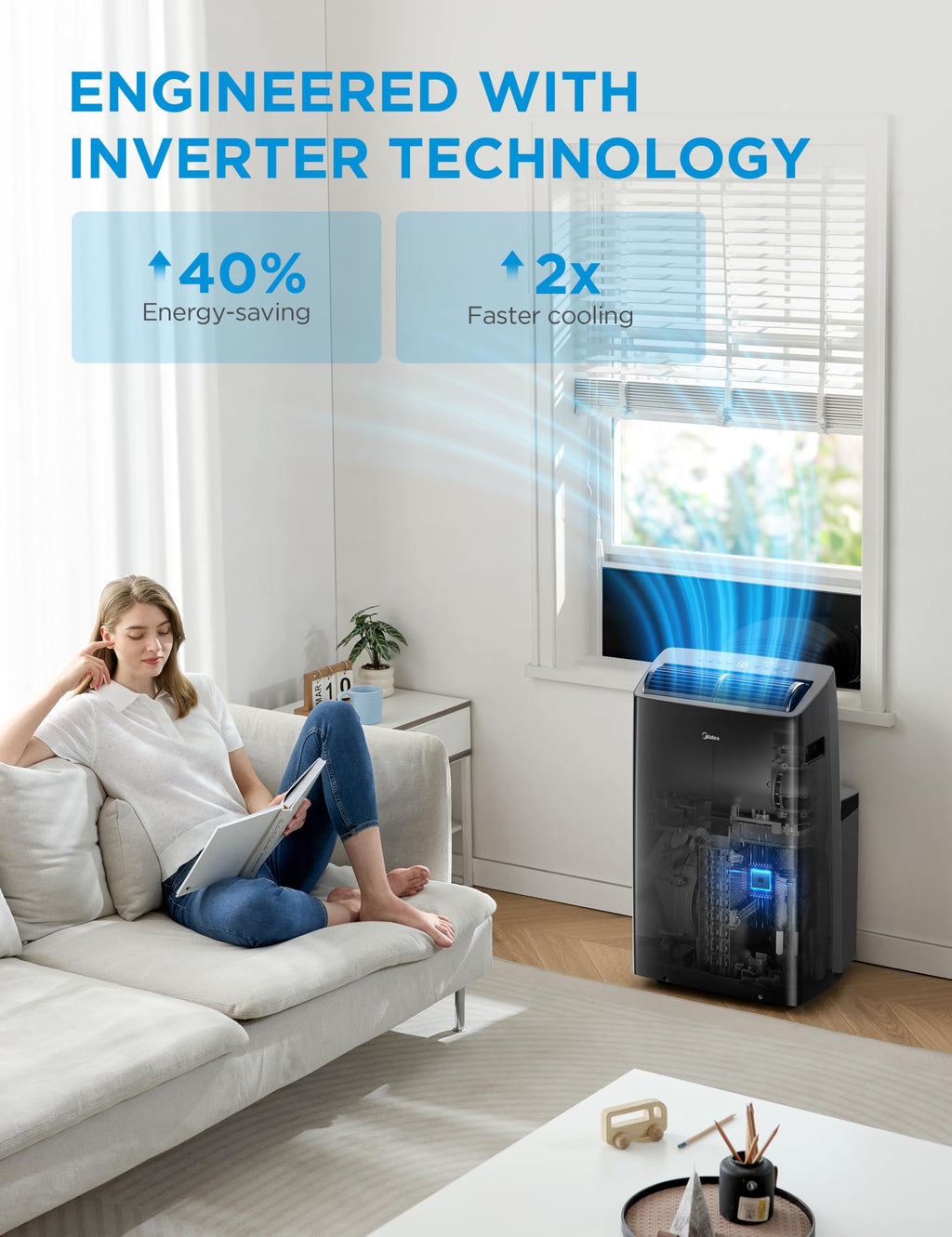 14,000 BTU Portable Air Conditioner with Heat Z188920