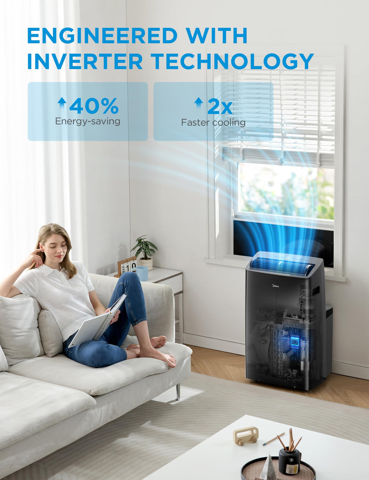 14,000 BTU Portable Air Conditioner with Heat Z188920