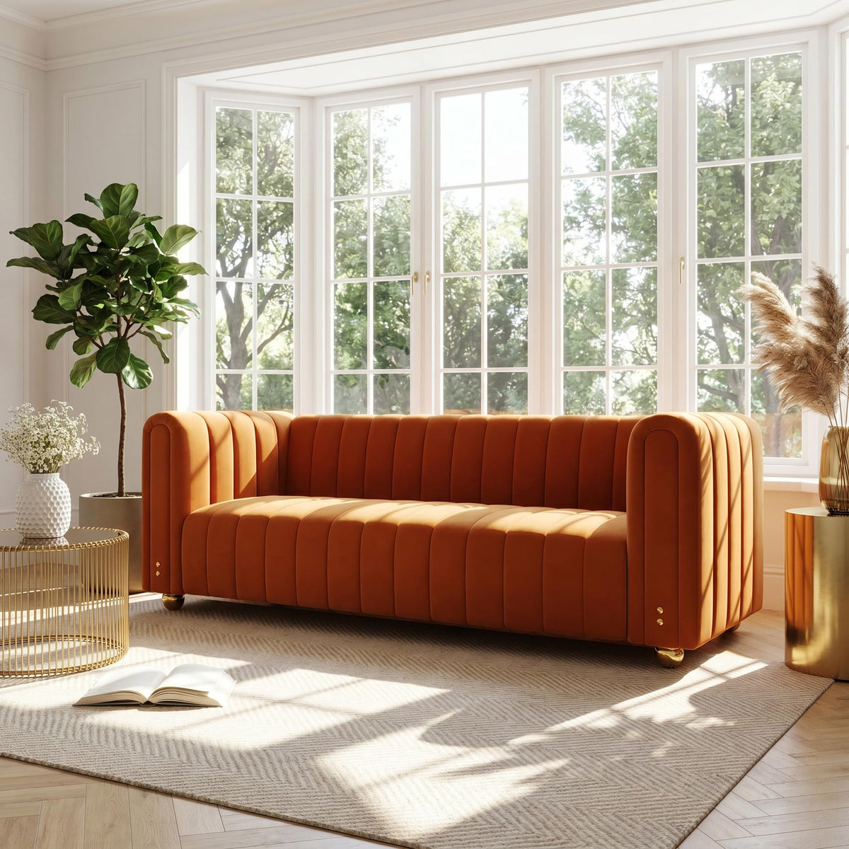 81" Velvet Sofa for 3 Person R62721