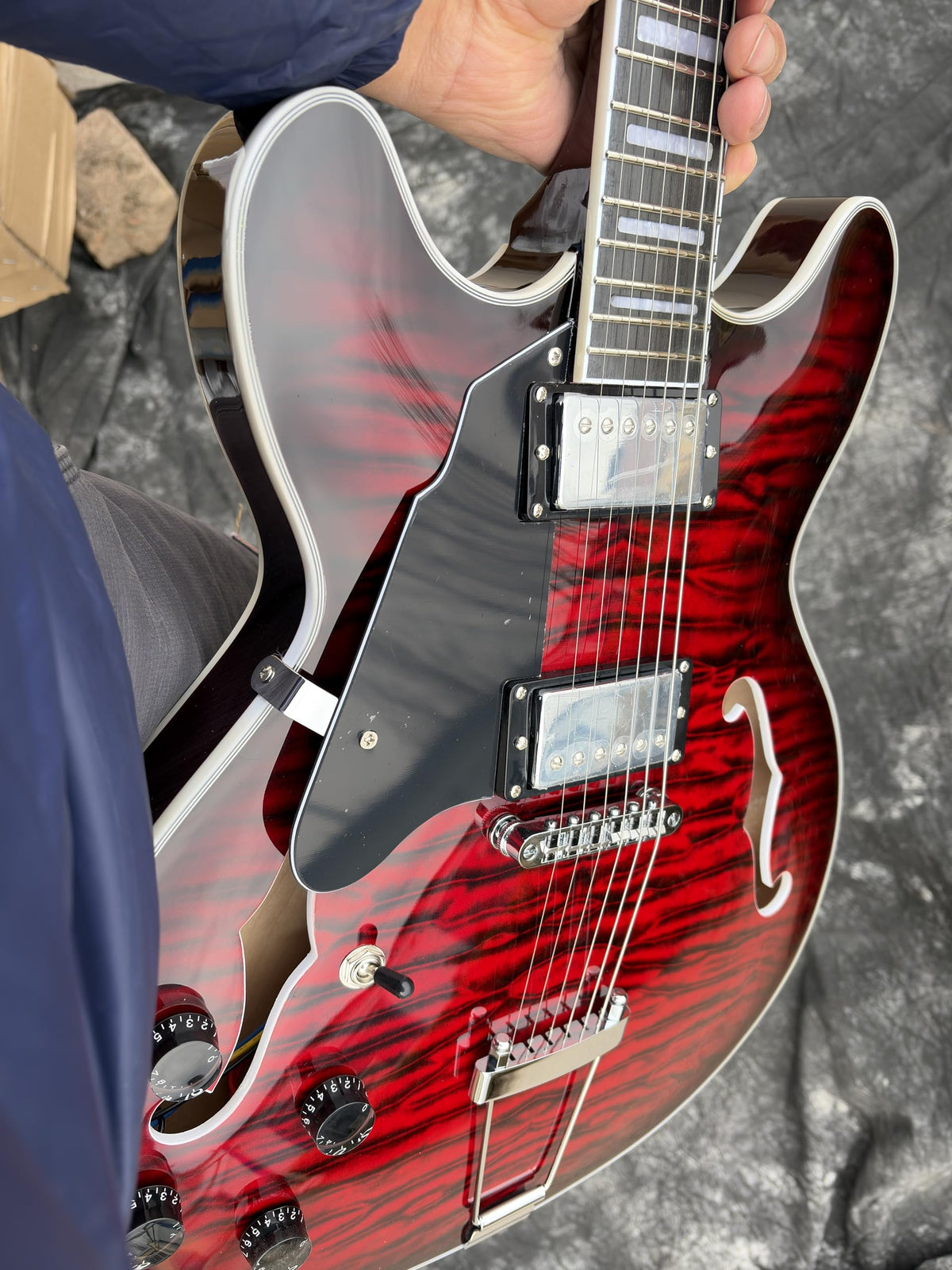 Left-Handed Semi-Hollow Body Electric Guitar S291