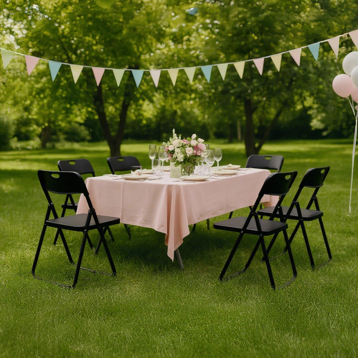 10 Pack Black Plastic Folding Chairs Z999219