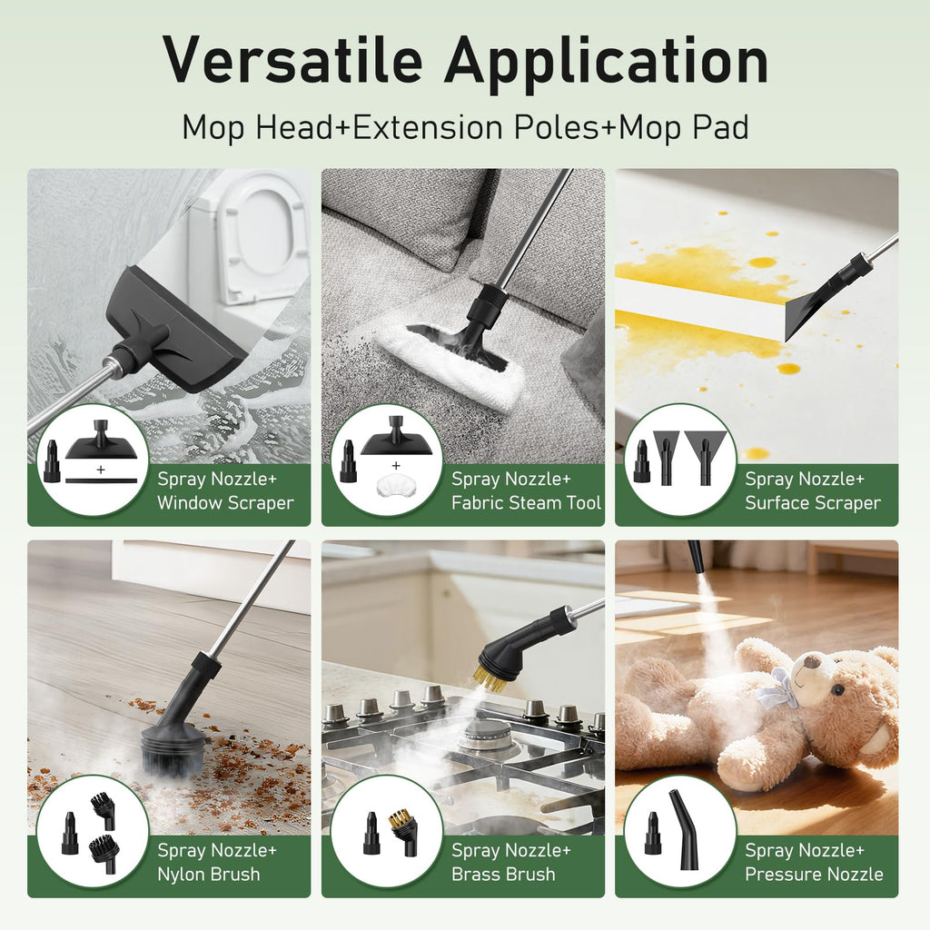 14 IN 1 Steam Cleaner Mop, Handheld Steamer, 1.6L Tank F151584