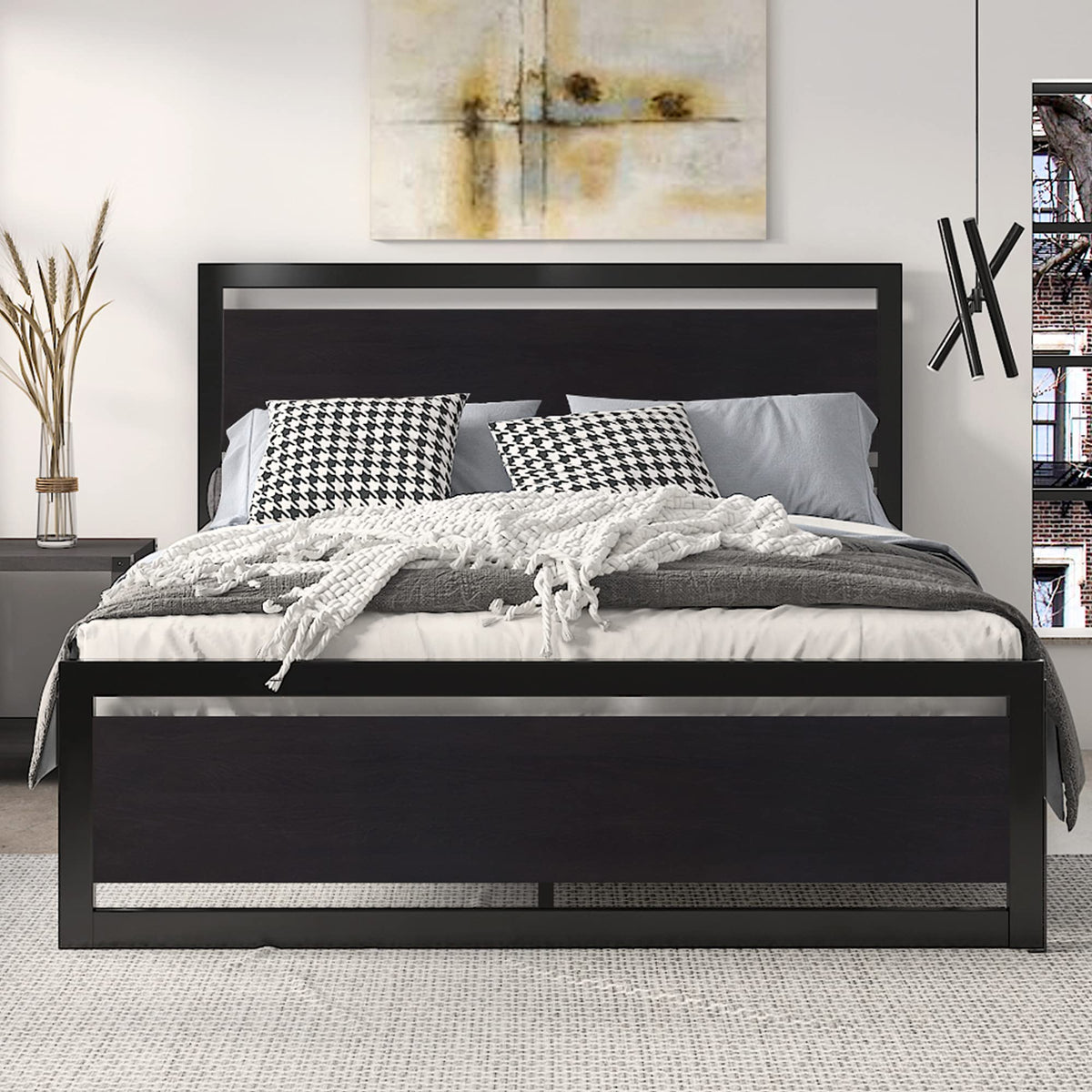 Queen Size Bed Frame with Headboard K3585