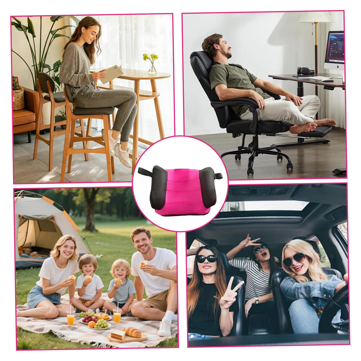 Portable Inflatable Booster Car Seat with Buckle D342