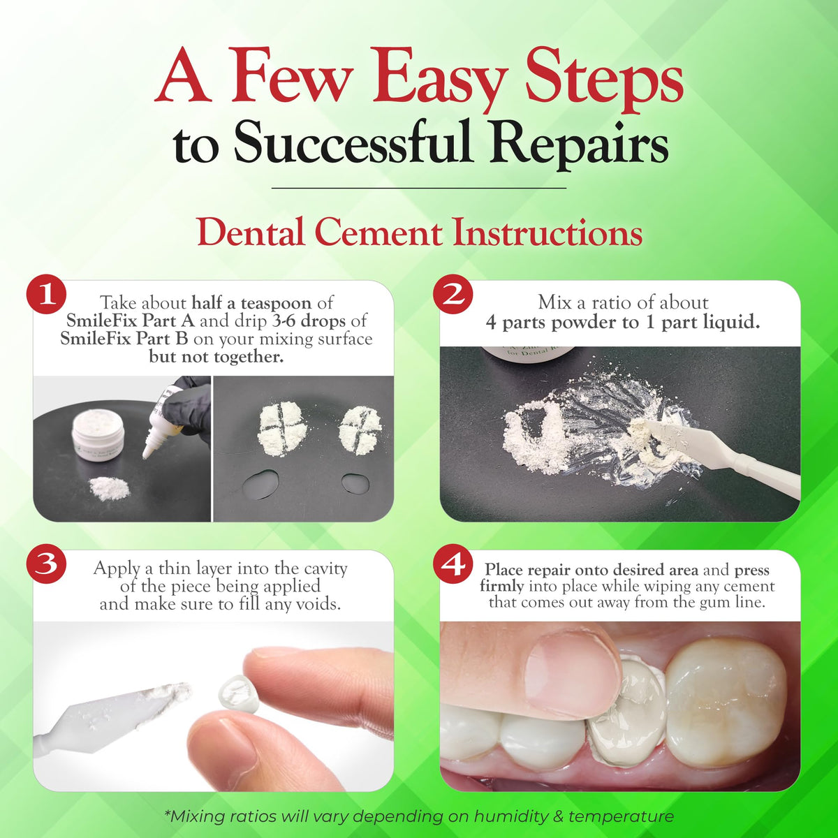 Dental Cement & Filling Repair Kit X53658