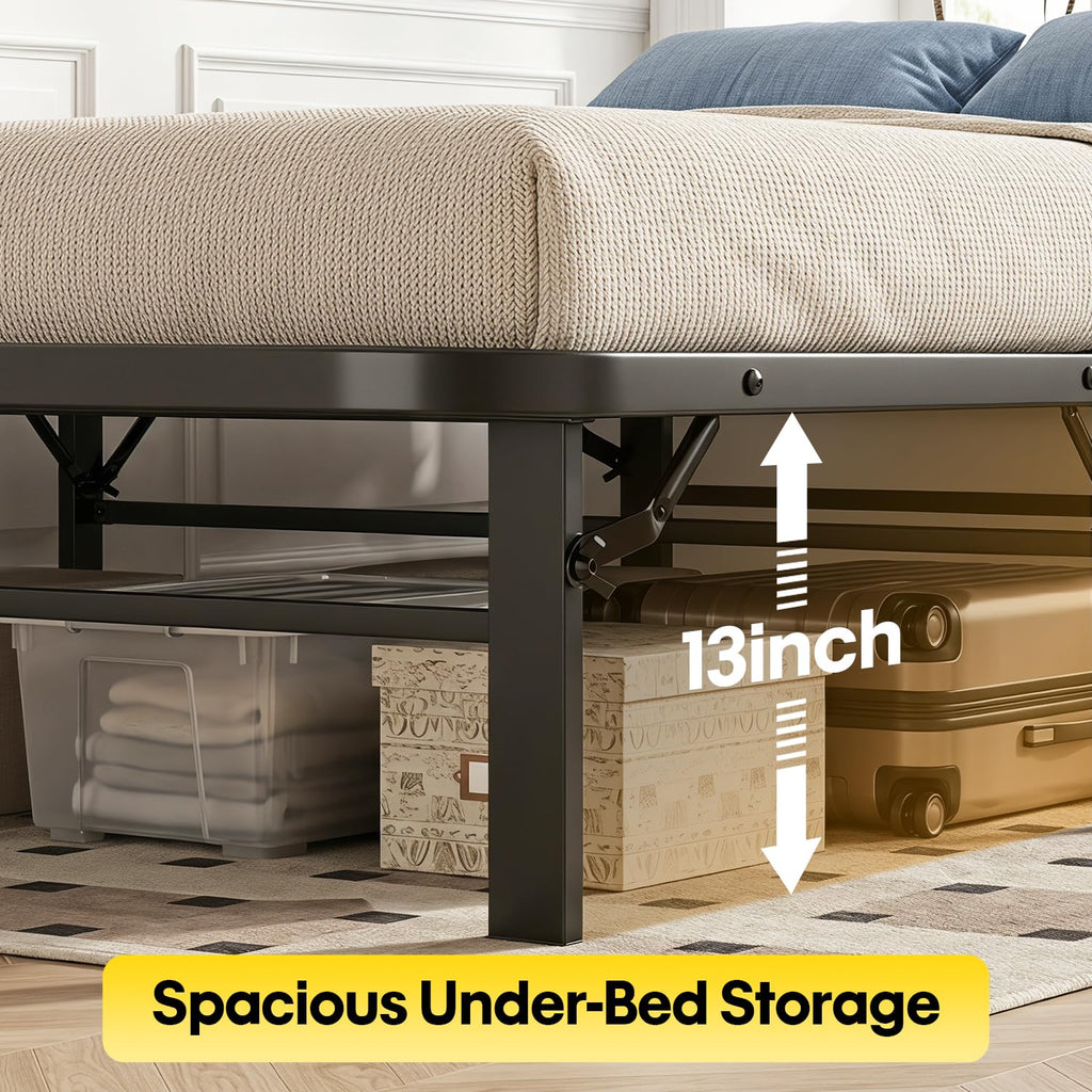 Twin Metal Bed Frame with 6 Legs J933