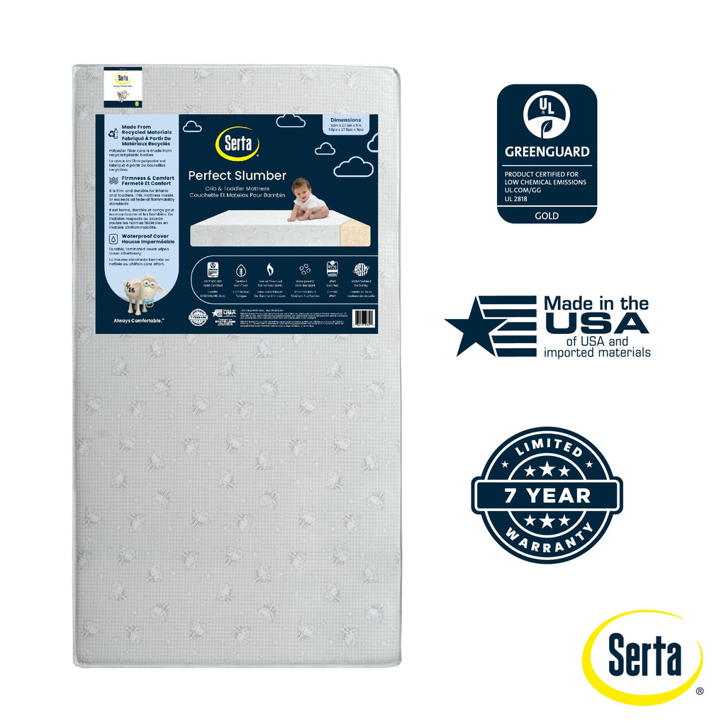 Waterproof Hypoallergenic Crib and Toddler Mattress V2852