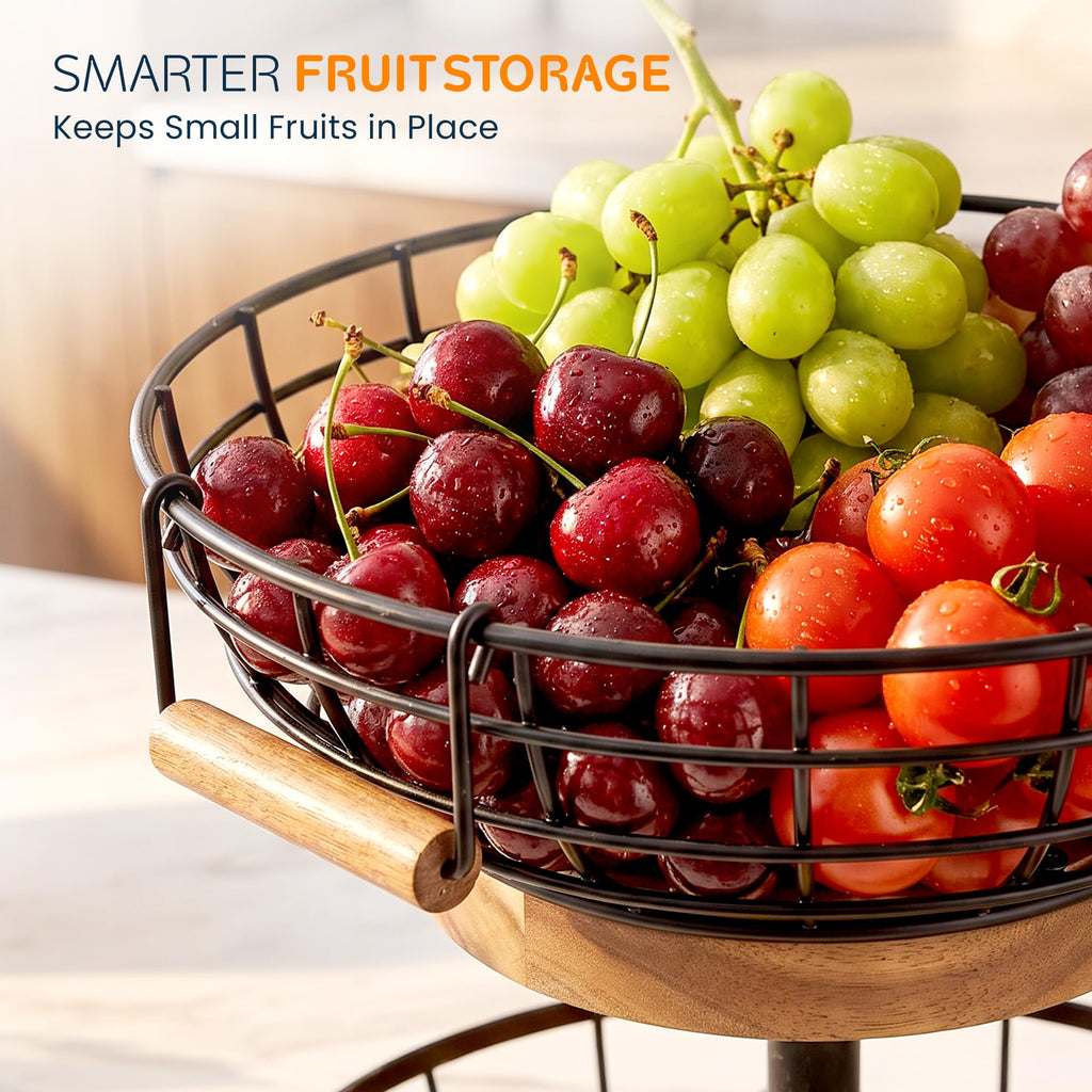 2 Tier Metal Fruit Basket with Banana Hanger H588142