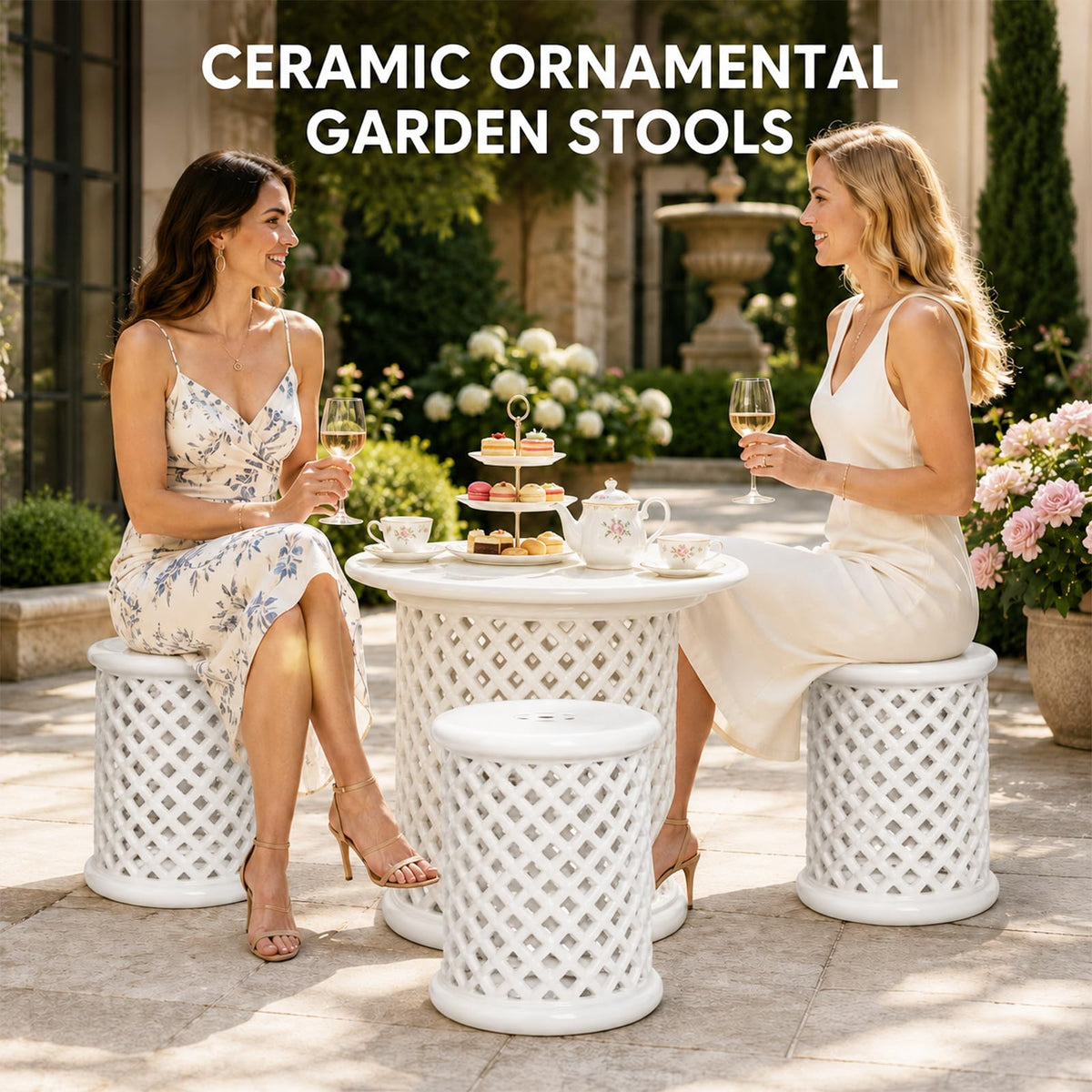 Glazed Ceramic Garden Stool Z469