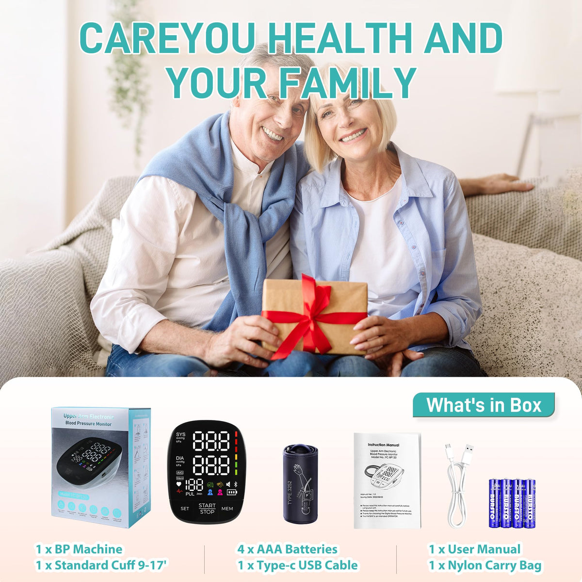 Automatic Upper Arm Blood Pressure Monitor with Large Cuff J8941