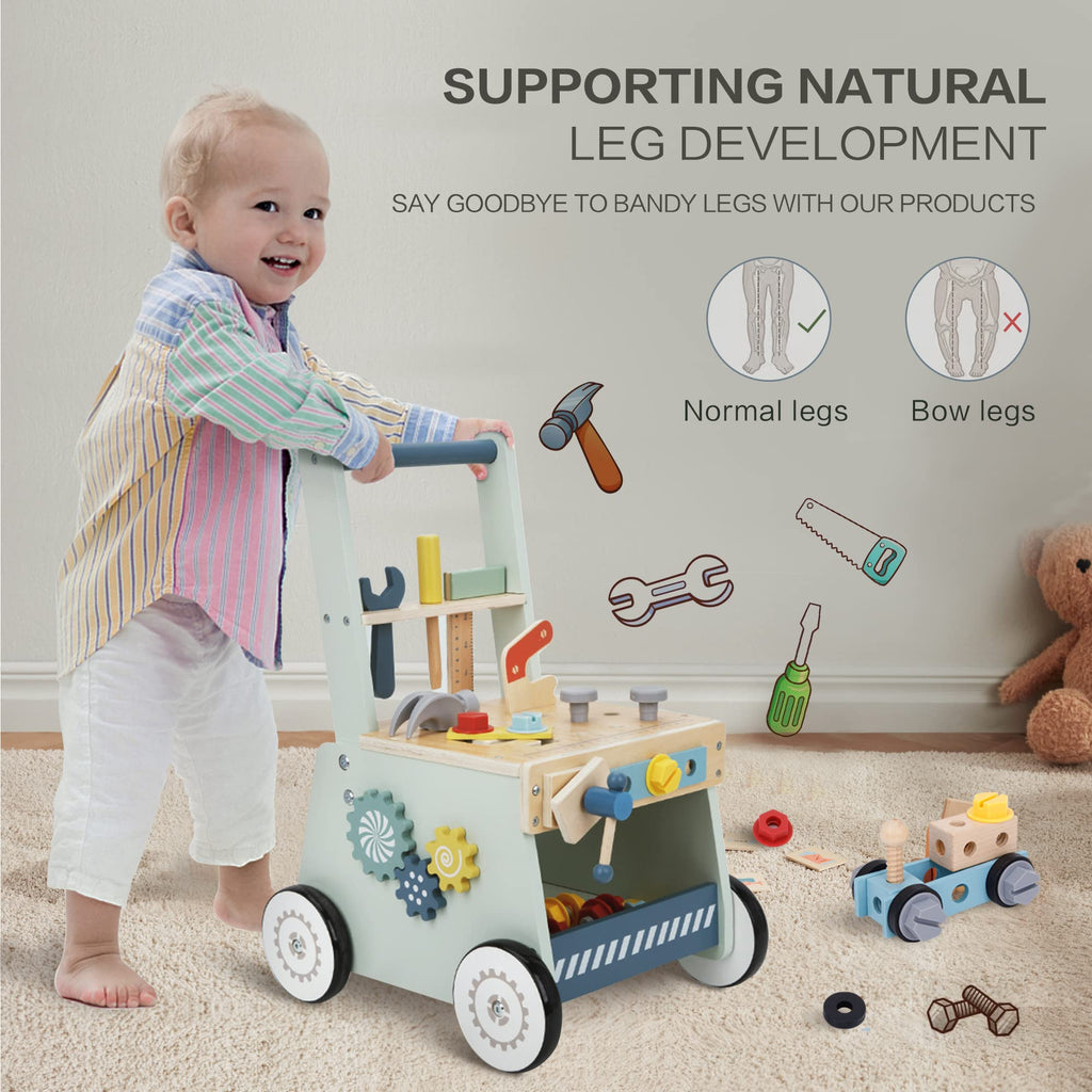 Wooden Baby Walker and Tool Bench J604461