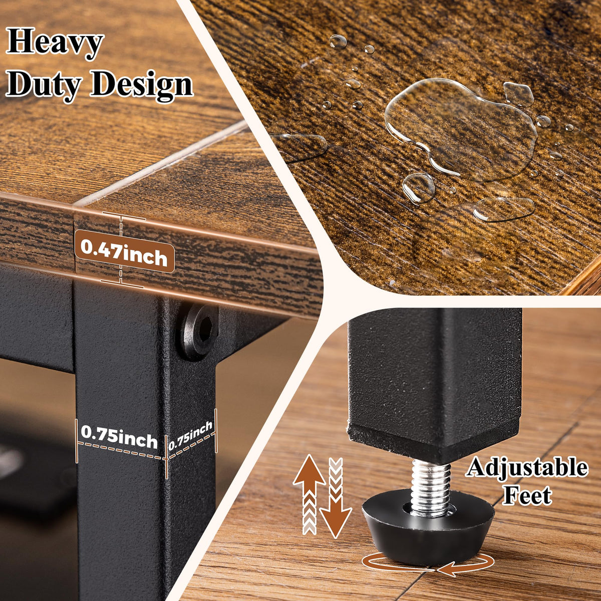 Corner TV Stand with Power Outlet S1556