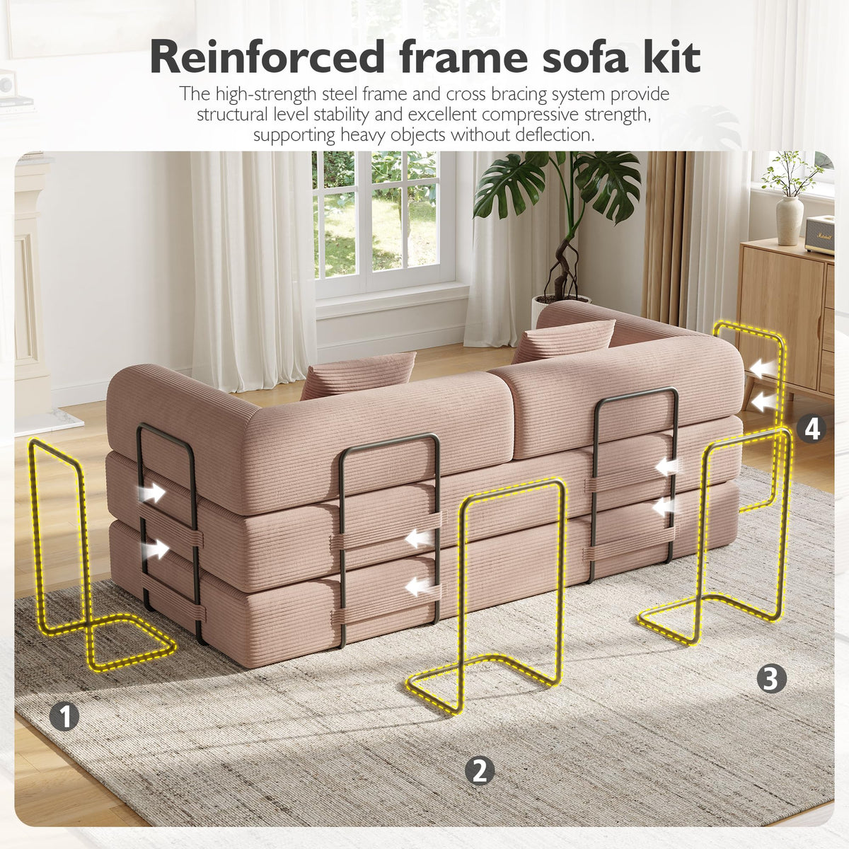 79in Boneless Convertible Futon Sofa Bed Queen I226