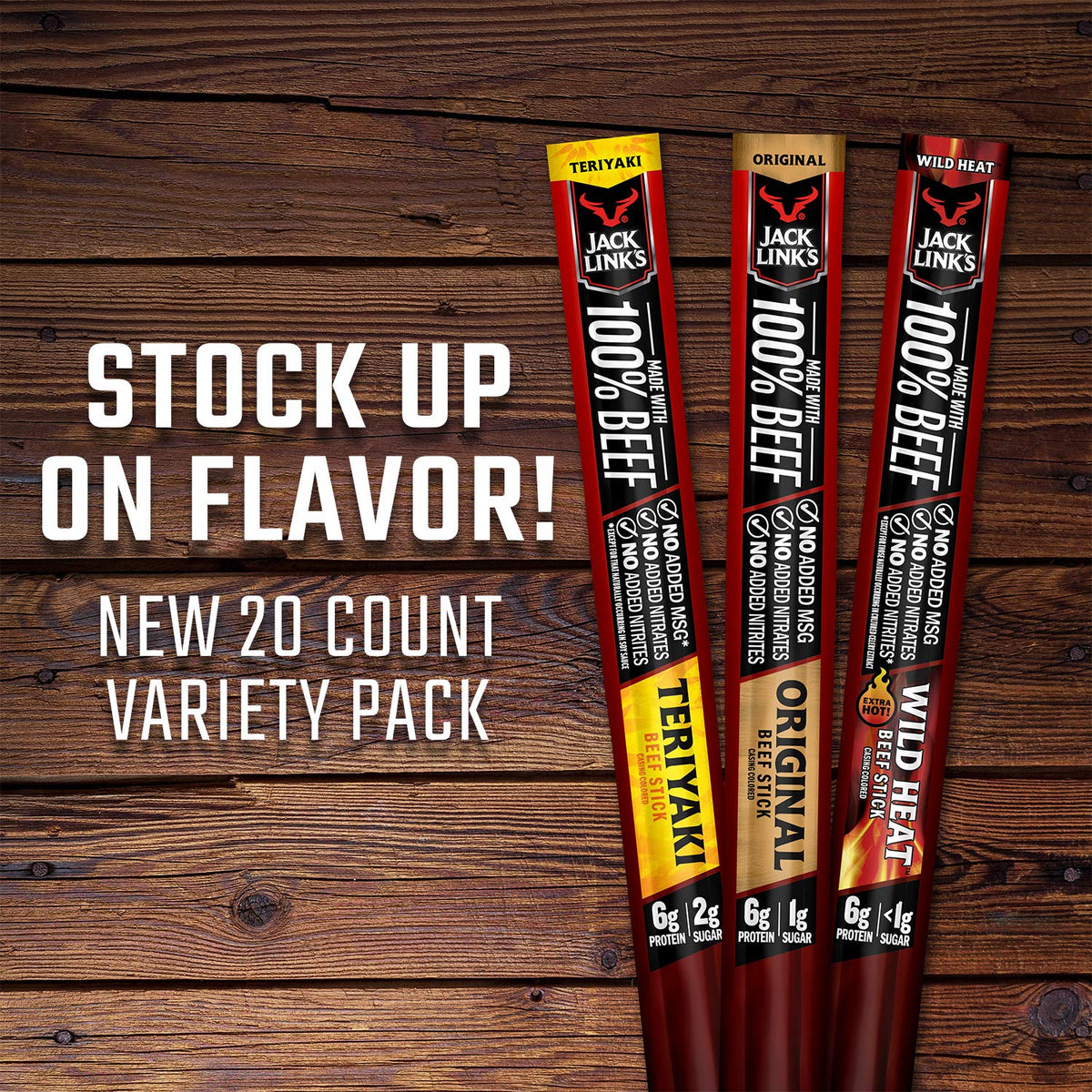 Beef Sticks 0.92 Oz 20 Count Pack of 40 Q49772